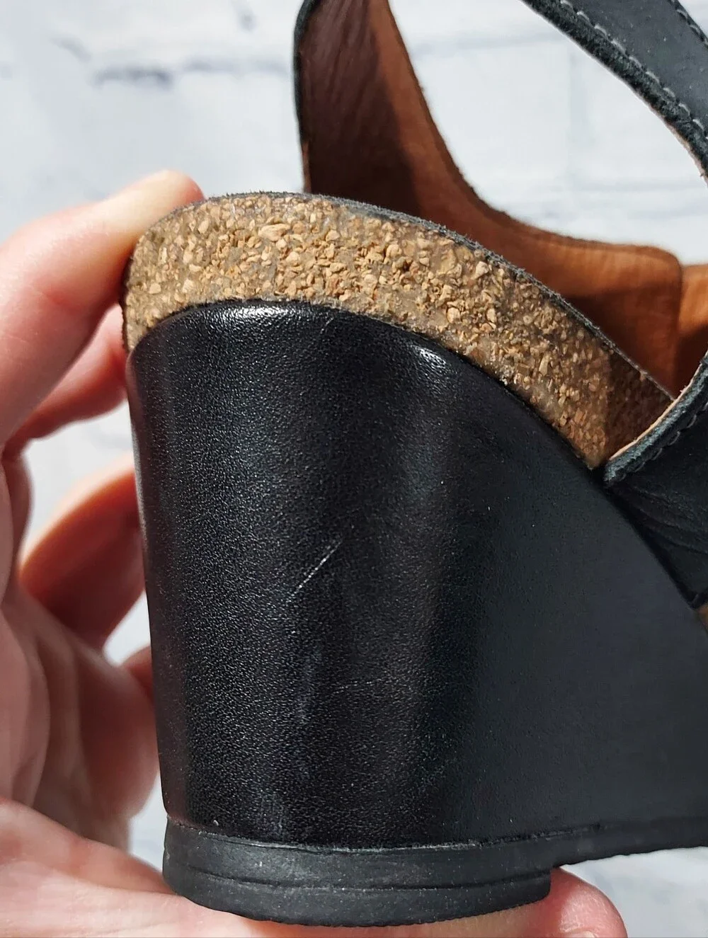 TAOS Carousel Wedge Comfort Sandal Leather Minimal Capsule 9-9.5  EU 40 Black